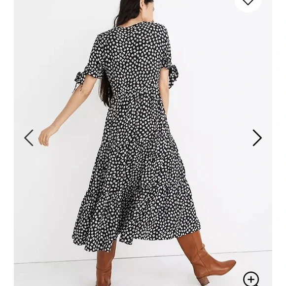 Madewell Tie-Sleeve Midi Dress - Picture 3 of 5